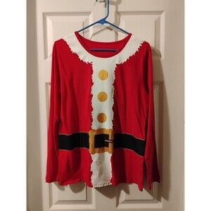 Wondershop Target Red White Santa Suit Long Sleeve T-shirt Shirt Christmas Large